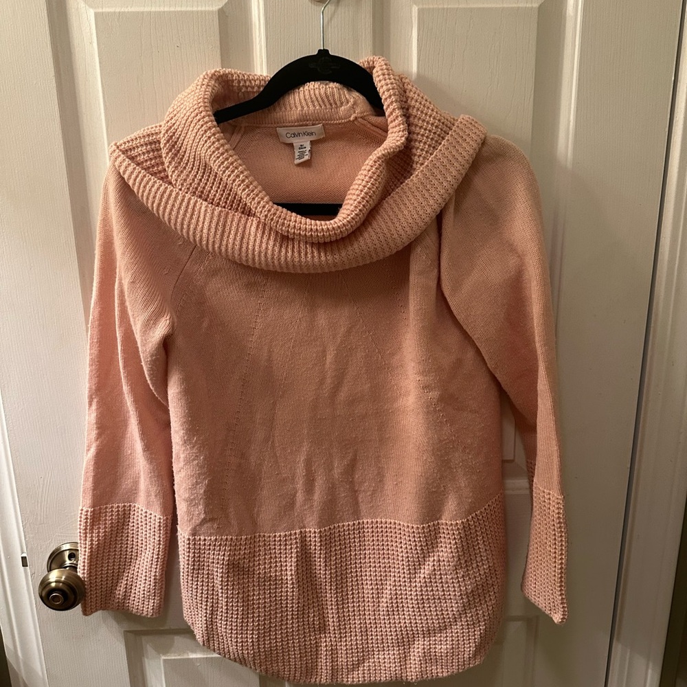 Calvin Klein Pink Cowl Neck Sweater